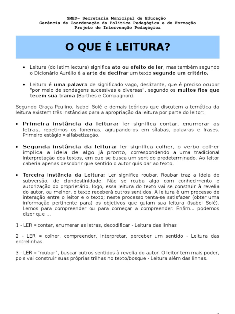 ESTRATEGIA DE LEITURA - Pip, PDF, Conhecimento